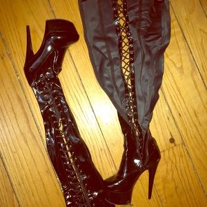 Size 7 women's sexy over the knee boots